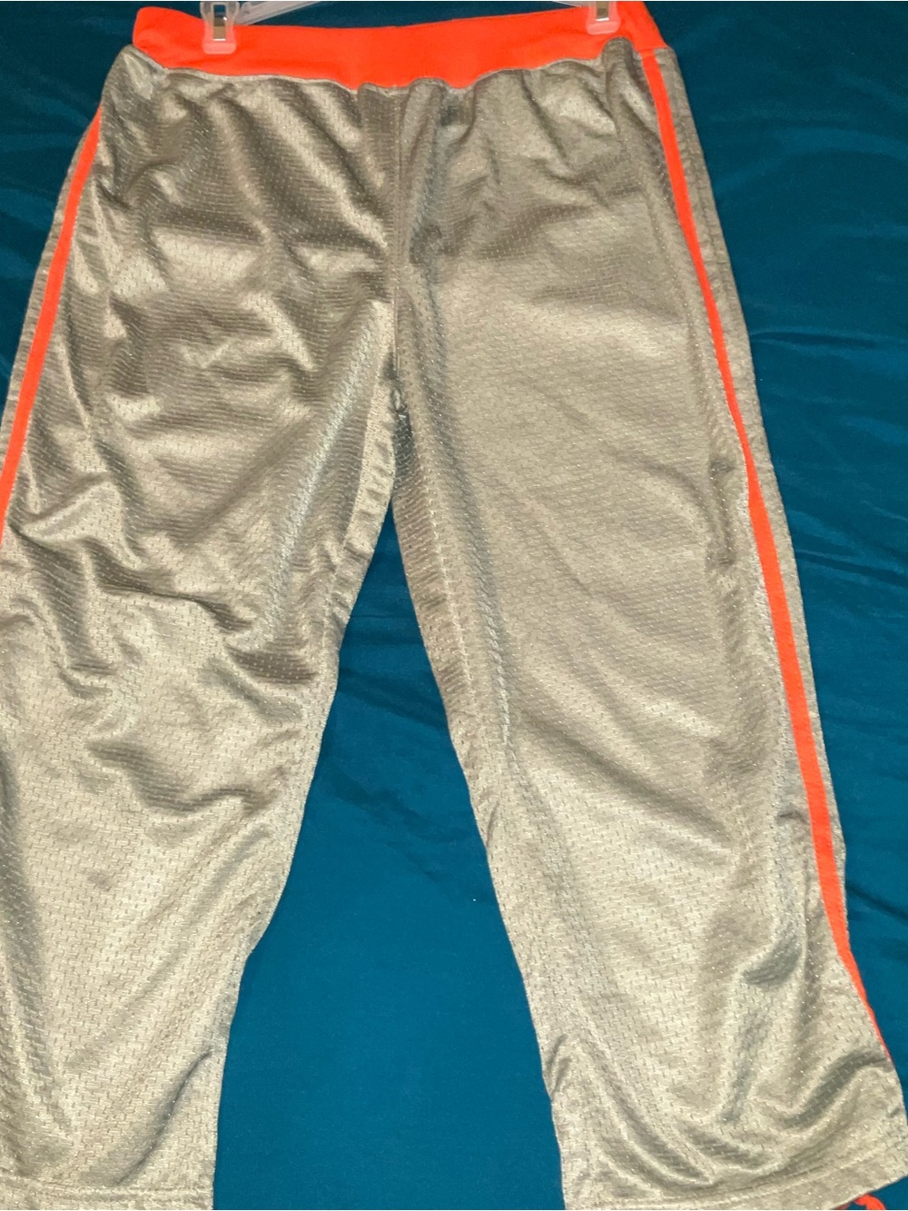 Green Track Joggers with Orange Trim - Women's Athletic Pants